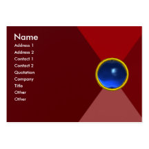 MAGIC SAPPHIRE , bright vibrant red pink blue Business Cards