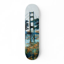 Magic Sunset Bridge Blue_orange Skate Board Deck