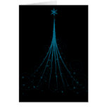 Magical Black and Blue Swirly Christmas Tree cards