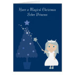 Magical Christmas Sober Princess & Tree Card