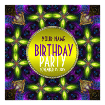 Magical Glow Adult Birthday Party Invitation