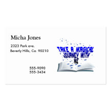 Magical Journey In A Book Business Card Templates
