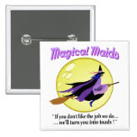 Magical Maids Witch Button