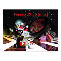 Magical Merry Christmas card Post Cards