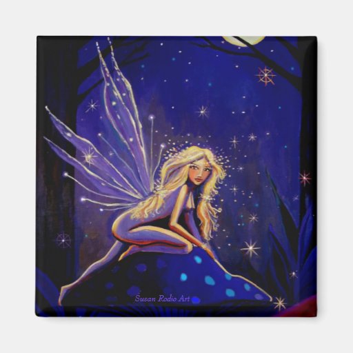 Magical Moonlight Faery - Fairy Art Magnet