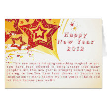 Magical New Year 2012 Cards