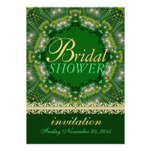 Magical Peacock Garden Bridal Shower Party Personalized Announcement