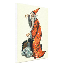 Magical Sorcerer and Black Cat canvas prints