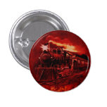Magical Steam Engine Victorian Train Pinback Button