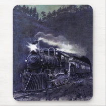 Magical Steam Engine Victorian Train Mousepads