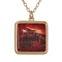 Magical Steam Engine Victorian Train Necklace