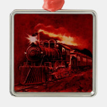 Magical Steam Engine Victorian Train Christmas Ornaments