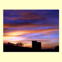 Magical sun rise in Hawaii postcards