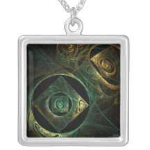 Magical Vibrations Abstract Silver Necklace