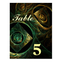 Magical Vibrations Table Number Postcard