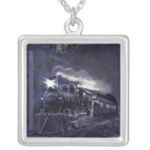 Magical Victorian train Steam engine Necklace