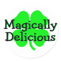 Magically Delicious St Patricks Day Clover Stickers