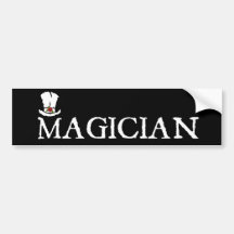 Magician and Hat Bumper Sticker