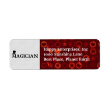 Magician and Hat Return Address Labels