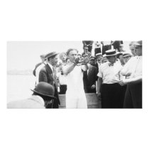 Magician Harry Houdini Overboard Box Escape 1912 Photo Card