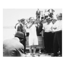 Magician Harry Houdini Overboard Box Escape 1912 Photo