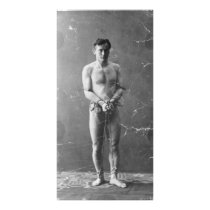 Magician Harry Houdini Standing In Chains Art Photo