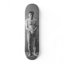 Magician Harry Houdini Standing In Chains Skateboard Deck