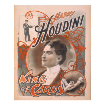 Magician Harry Houdini The King Of Cards Photographic Print