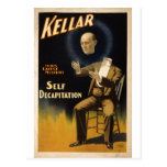 Magician Harry Kellar - self Decapitation Trick Post Card