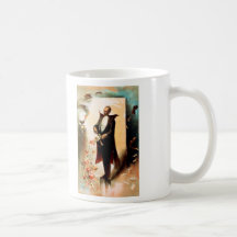 Magician pulling roses out of top hat, c.1892 coffee mug