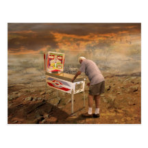 Magicien de flipper carte postale