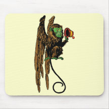 Magicien d'Oz vintage ; Chapeau mauvais de singe d Tapis De Souris