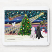 Magie-Caniche ST-Pair2 de Noël Tapis De Souris