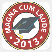 Magna Cum Laude Square Sticker