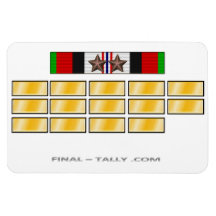 Magnet Afghanistan Deployment Time 2 Campaign Star