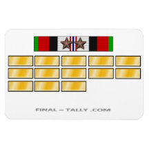 Magnet Afghanistan Deployment Time 2 Campaign Star