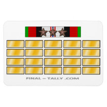Magnet Afghanistan Deployment Time 3 Campaign Star