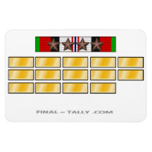 Magnet Afghanistan Deployment Time 4 Campaign Star