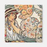 Magnet:  Art Nouveau - Language of Flowers