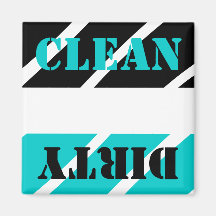Magnet Black Turquoise Bl Clean Dirty Dish washer