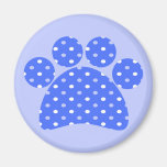 Magnet bleu d'empreinte de patte aimants pour réfrigérateur
