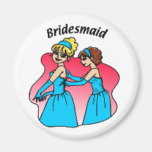 Magnet: Bridesmaid (Blue)