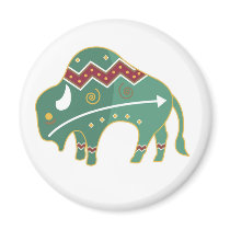 Magnet Buffalo Design Native American