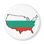 Magnet: Bulgarian in USA Refrigerator Magnet