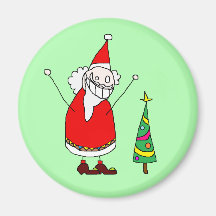 Magnet Funny Santa Noël n°1 Aimants Pour Réfrigérateur