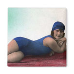 Magnet - Girl in Blue Bathing Suit