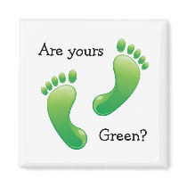 Magnet: Green footprints - are yours green?