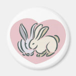 Magnet-Love bunnies valentine's