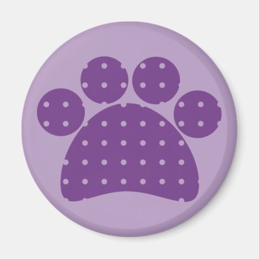 Magnet pourpre d'empreinte de patte aimant