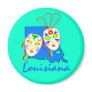 Magnet ~ Promote Louisiana State Map & Mardi Gras
